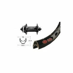 Roue AVANT Jante 28x1.75 Deore615 Centerlock Noir 36t