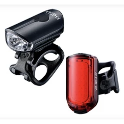 KHEAX ECLAIRAGE VELO RECHARG.USB AV+AR LED REDA II / WEGA II (FIX.CINTRE / TIGE DE SELLE)