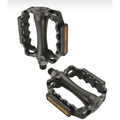 OPTIMIZ PEDALE VTT ALU MONOBLOC NOIRE 9 / 16 (PR) (CALE-PIEDS ADAPTABLE)