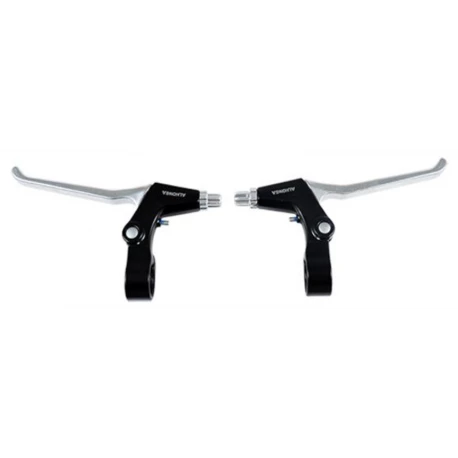 LEVIER FREIN VELO VTT / VTC V-BRAKE 4 DOIGTS ALU NOIR (PR) 1 LEVIER FREIN VELO VTT / VTC V-BRAKE 4 DOIGTS ALU NOIR (PR)