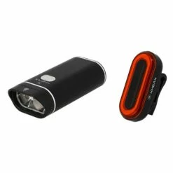 KIT ECLAIRAGE VELO RECHARGEABLE USB AVANT+ARRIERE