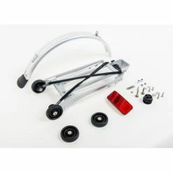 Brompton Ensemble Porte-bagage Avec 4 Roulettes + Garde-boue (argent)