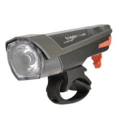 SPANNINGA ECLAIRAGE VELO RECHARG.USB AV LED TRIGON 15 NOIR 3 MODES (FIXATION CINTRE)