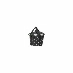 KLICKfix BikeBasket Reisenthel Noir à Pois Blanc K0303BD
