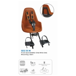 BOBIKE ONE Siège Enfant Marron Pour Fixation à L'avant Du Vélo