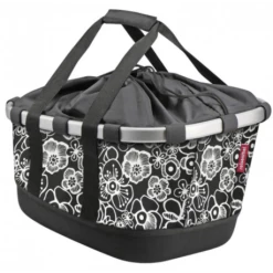 KLICKFIX Bikebasket GT UNIklip Fleurs Noires 0304UFS