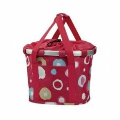 KLICKfix BikeBasket Reisenthel Panier Velo Avant Rouge Motif Funky Dots Ll K0303FD
