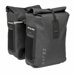 NEWLOOXS SACOCHE VELO PORTE BAGAGE A PONT VARO DOUBLE PANIER MIK GRIS